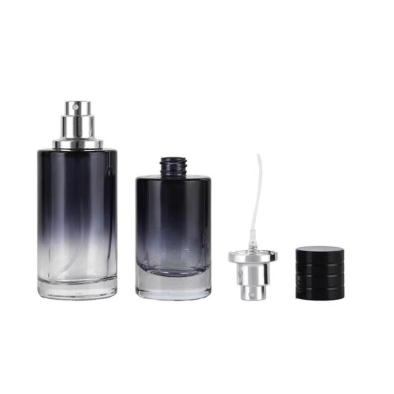 30ml50ml push perfume spray bottle gradient color screw mouth glass cosmetic spray bottle