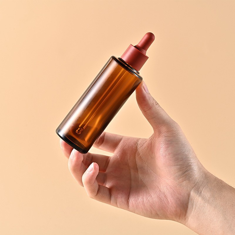 15-100ml brown cylindrical dropper bottle Essence liquid glass bottle 30ml brown essential oil bottle