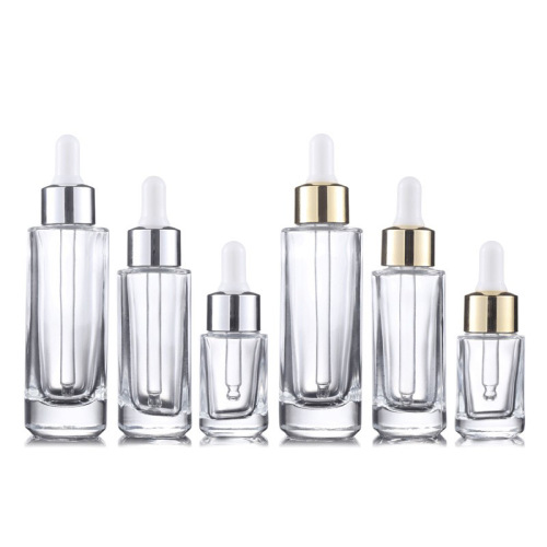 15ml30ml50ml transparent square dropper bottle thick bottom square liquid bottle glass essential oil bottle