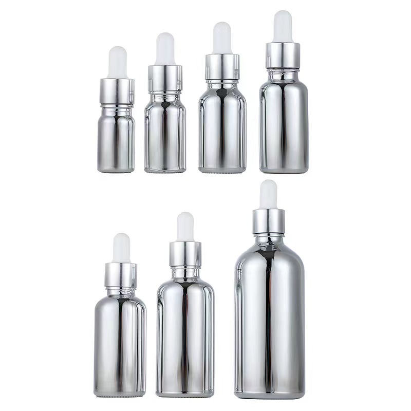 10ml20ml high-grade essential oil bottle gourd bottle electroplating glass dropper essence bottle cosmetics sub-bottle