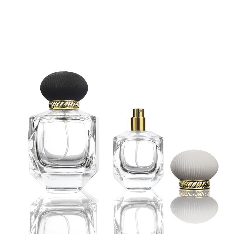 50ml octagonal cone perfume bottle bayonet special-shaped perfume spray bottle cosmetic glass bottle