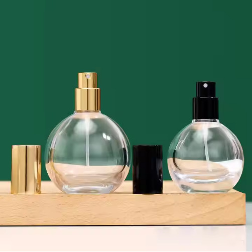 30ML high-value heart-shaped perfume bottle Transparent bayonet perfume spray bottle 50ml aromatherapy bottle