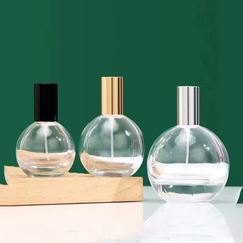 30ML high-value heart-shaped perfume bottle Transparent bayonet perfume spray bottle 50ml aromatherapy bottle