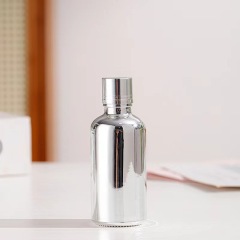 Electroplating silver essential oil bottle 30ml50ml100ml glass dropper cosmetic sub-bottle press spray empty bottle