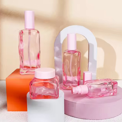 40ml120ml150ml pink glass lotion bottle 50g cream bottle skin care bottle