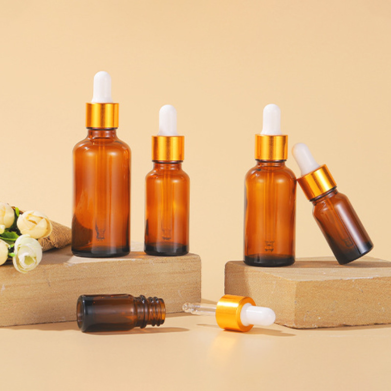 5-30ml brown essential oil bottle 50-100ml dropper bottle essence glass bottle travel bottle