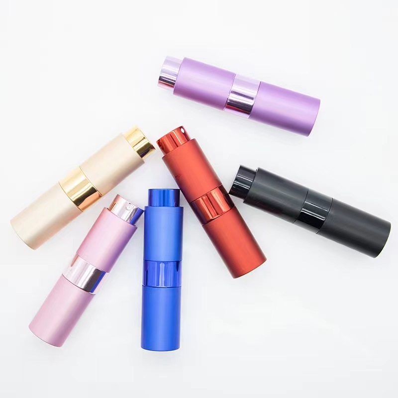 10ml perfume bottle oral portable electrochemical aluminum bottle 8ml perfume sub-bottle rotary spray bottle