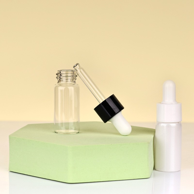 3-10ml brown glass dropper bottle transparent essential oil bottle 1ml trial sample bottle