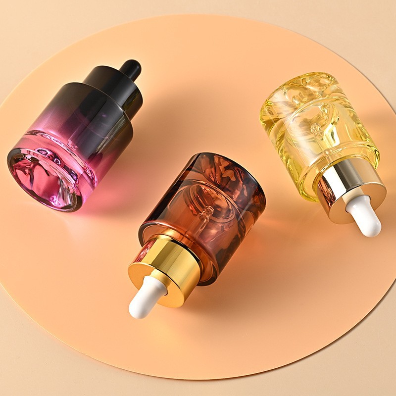 30ml volcano bottom dropper bottle gradient color essential oil bottle essence liquid cosmetic glass bottle