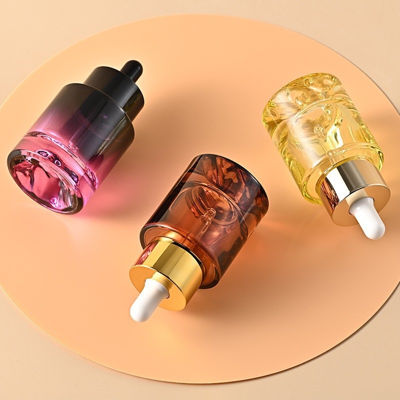 30ml volcano bottom dropper bottle gradient color essential oil bottle essence liquid cosmetic glass bottle