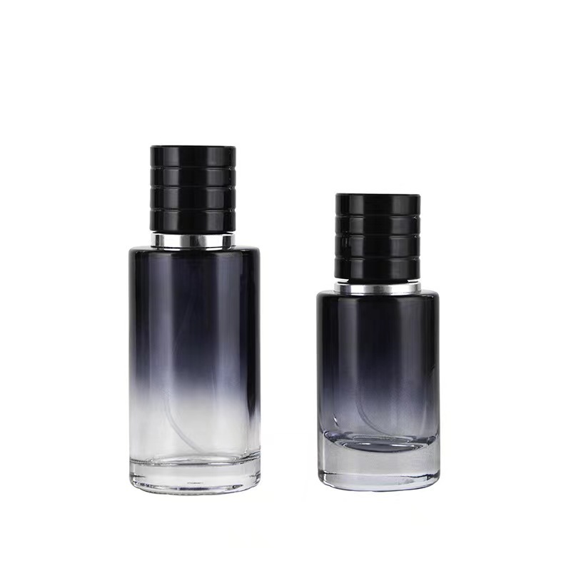 30ml50ml push perfume spray bottle gradient color screw mouth glass cosmetic spray bottle