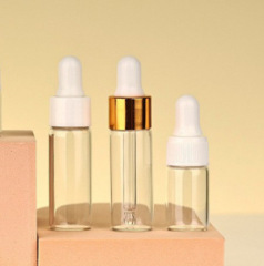 3-10ml brown glass dropper bottle transparent essential oil bottle 1ml trial sample bottle