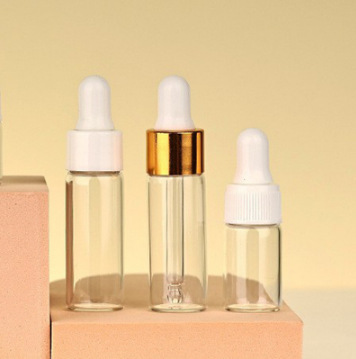 3-10ml brown glass dropper bottle transparent essential oil bottle 1ml trial sample bottle