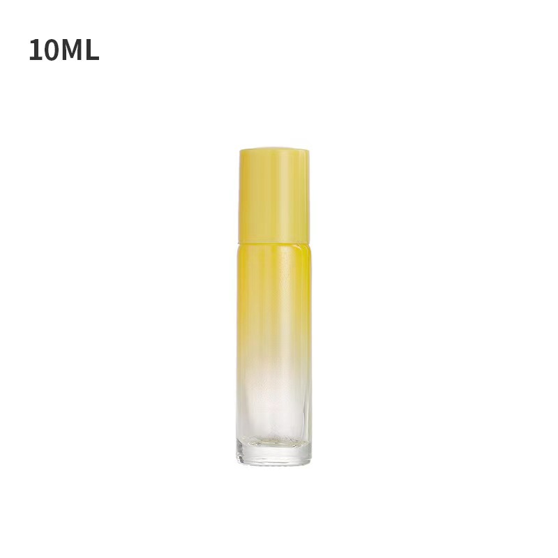 10ml color gradient roller bottle cosmetic essential oil bottle glass sub-bottle roller perfume bottle roll-on bottle