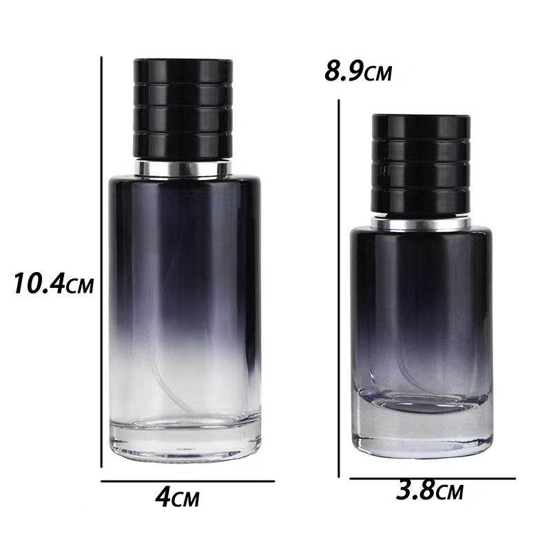 30ml50ml push perfume spray bottle gradient color screw mouth glass cosmetic spray bottle