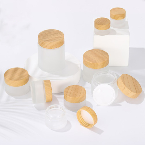 5-100G bamboo wood cover cream bottle transparent frosted face cream bottle eye cream bottle mask bottle hand cream bottle