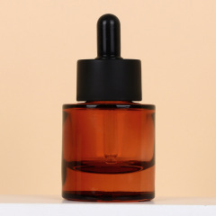 30ml thick bottom essential oil bottle light luxury brown glass bottle round dropper bottle essence liquid bottle