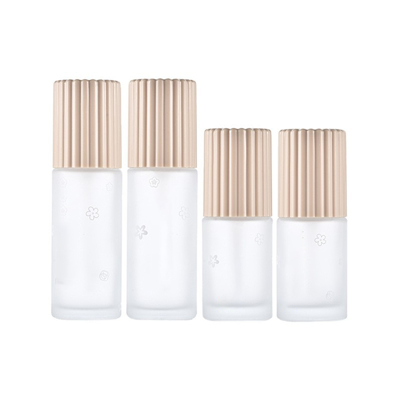 30ml cylindrical liquid foundation bottle 50ml frosted glass primer bottle Essence lotion bottle
