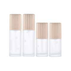 30ml cylindrical liquid foundation bottle 50ml frosted glass primer bottle Essence lotion bottle