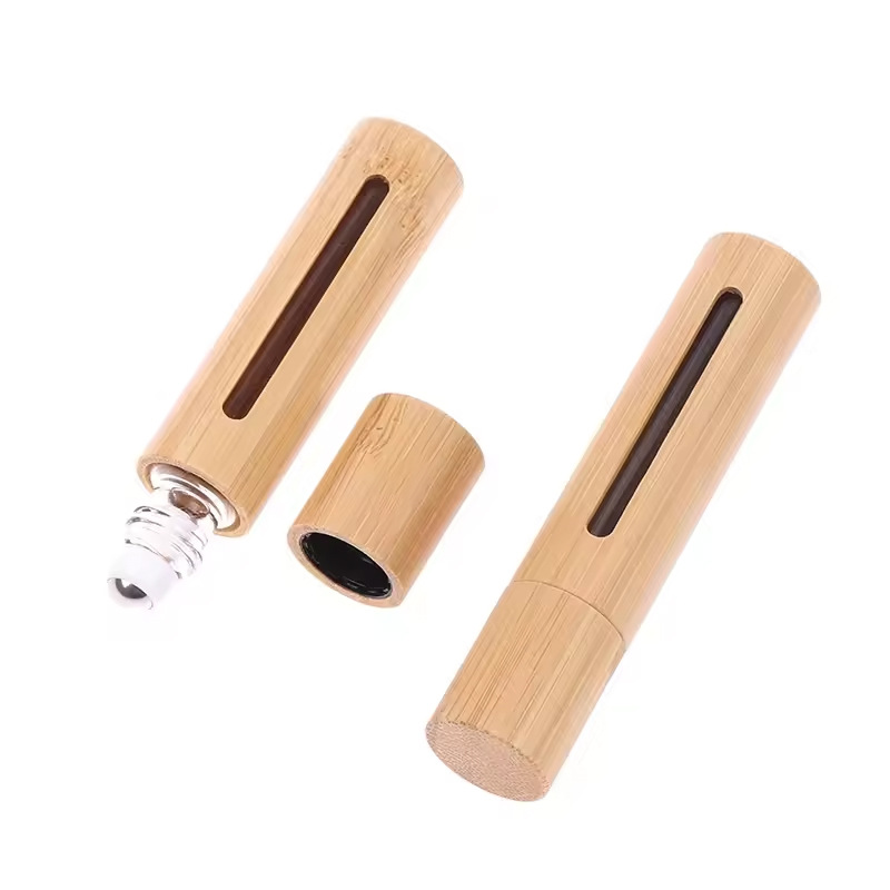 3ml5ml10ml bamboo wooden roller ball bottle bamboo wooden window essential oil bottle roller ball bottle perfume bottle