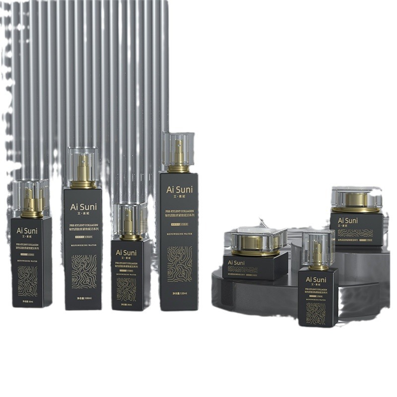 Square bottle cosmetic glass set essence bottle lotion bottle makeup water bottle cream foundation bottle