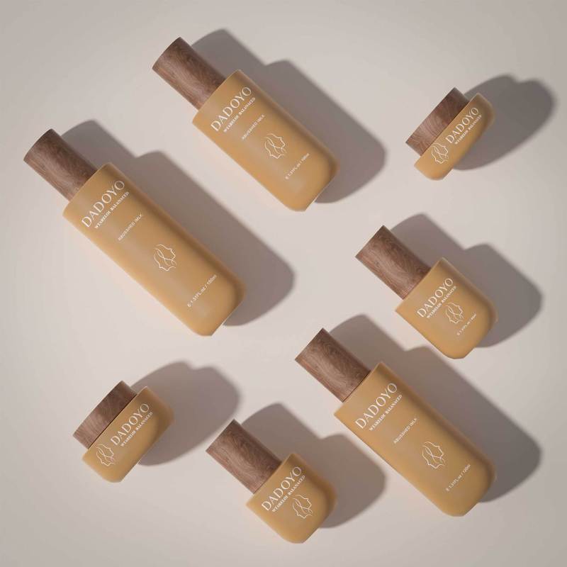 New slightly fat glass bottle cosmetic glass packaging material liquid bottle essential oil bottle lotion press bottle 150ML bottle
