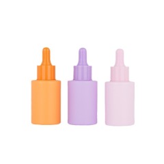 Glass cosmetic bottle 30ml macaron essential oil dropper bottle essence liquid bottle color sub-packaging sample bottle