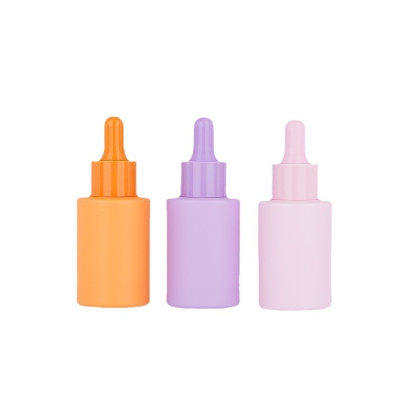 Glass cosmetic bottle 30ml macaron essential oil dropper bottle essence liquid bottle color sub-packaging sample bottle