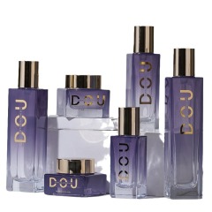 New cosmetic packaging material high-end glass bottle square lotion bottle foundation bottle customized cream packaging bottle
