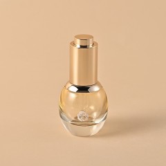 20ML shoulder dropper bottle high-grade glass essential oil bottle lotus ring pressure pump essence liquid sub-bottling