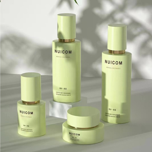 High-end texture thick bottom glass set bottle oval spray lotion bottle cream sub-bottle essence liquid