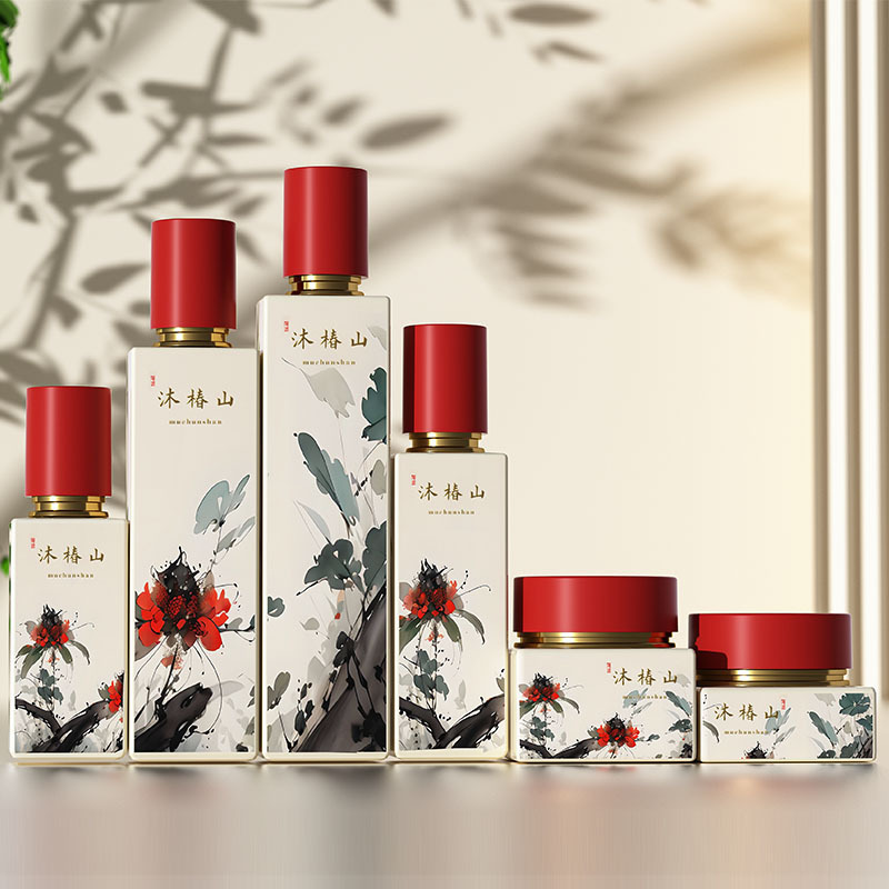 Men's skin care packaging material 24 years new 120ML toner empty bottle lotion sub-bottle 50G cream sub-bottle