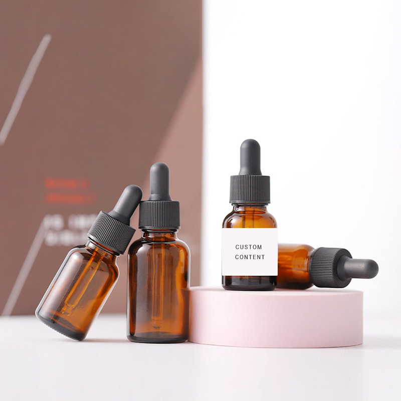 10ml brown essential oil bottle 15ml brown liquid dropper bottle 30ml glass bottle