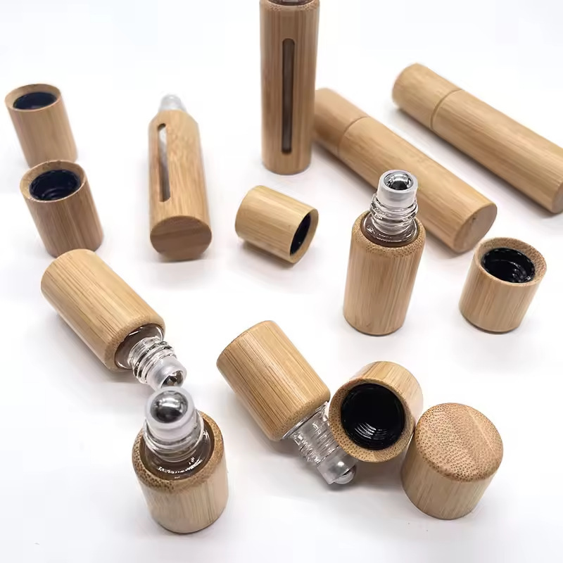 3ml5ml10ml bamboo wooden roller ball bottle bamboo wooden window essential oil bottle roller ball bottle perfume bottle