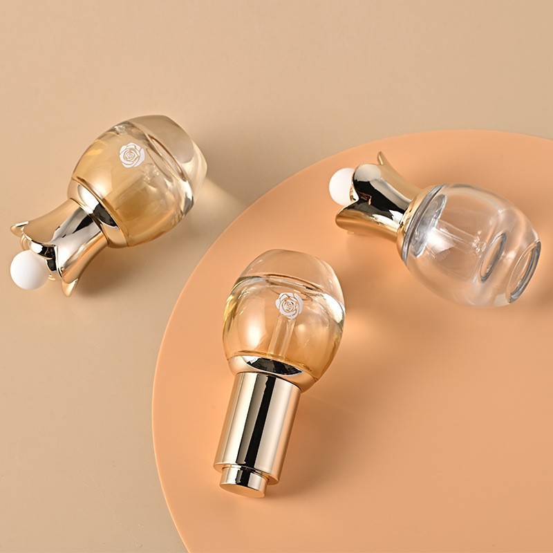 20ML shoulder dropper bottle high-grade glass essential oil bottle lotus ring pressure pump essence liquid sub-bottling