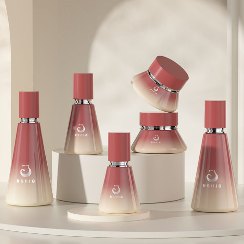 New conical glass packaging material 120ML water bottle lotion empty bottle essence bottle cream bottle foundation liquid sub-bottle