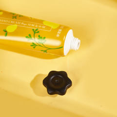 Customized cosmetic packaging material 30g hand cream plastic hose with small plum blossom cover