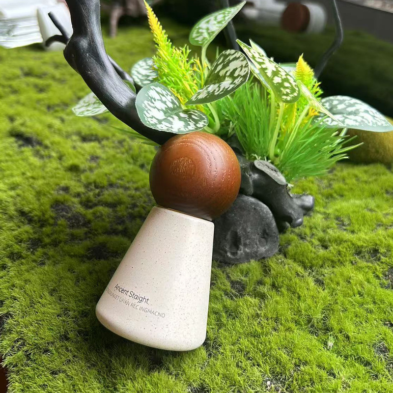 Solid wood accessories new special-shaped bottle 120ML toner 30ML foundation liquid glass bottle new process imitation stone sprinkle