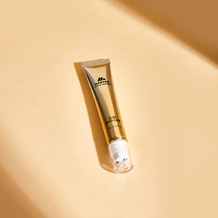 Skin care packaging custom D19PE hose aluminum plastic tube with three ball massage head 5g-20g