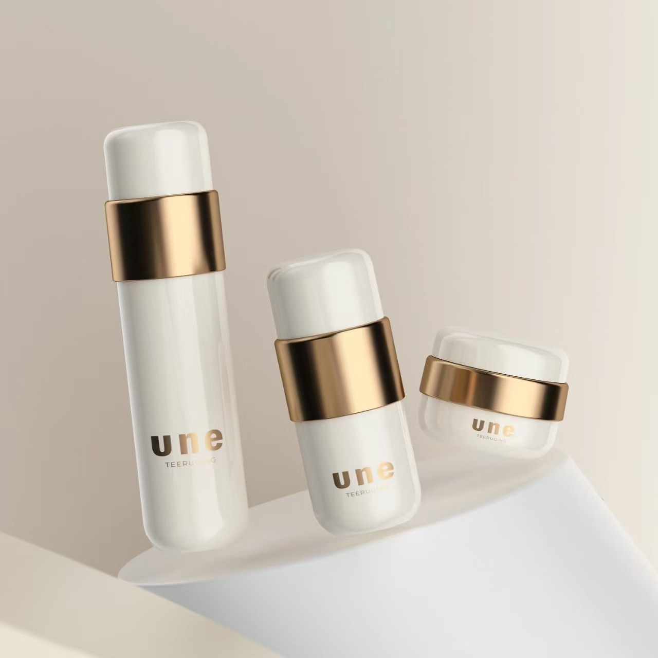 Skin care glass set 150ML120ML water bottle New round bottle essence lotion press pump large liquid bottle