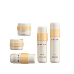 Skin care glass set 150ML120ML water bottle New round bottle essence lotion press pump large liquid bottle