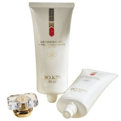 Customized daily cosmetics 100g cleansing cream squeeze flat tube packaging with high-quality acrylic perfume cap