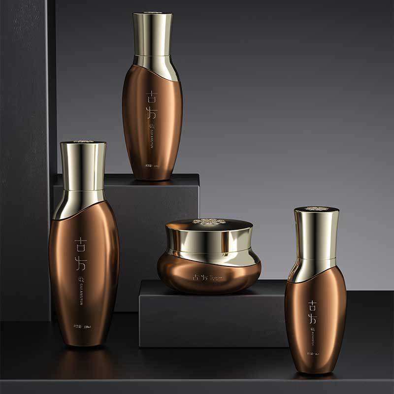 Elegant ancient style glass bottle palace style cosmetics lotion bottle essence bottle cream bottle Korean style glass bottle