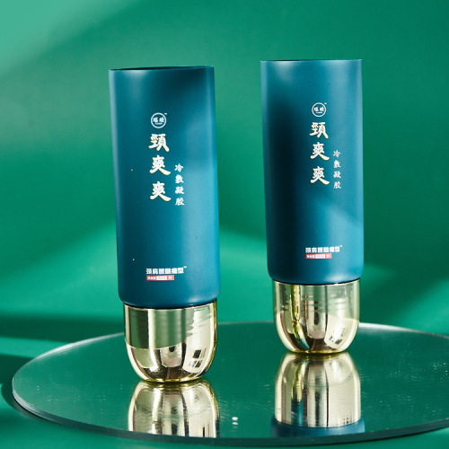 Customized 90g gold cover D40 neck wrinkle cream packaging essential oil massage head stainless steel 3 ball hose