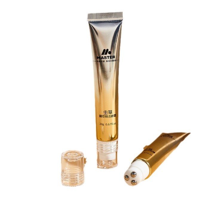 Skin care packaging custom D19PE hose aluminum plastic tube with three ball massage head 5g-20g