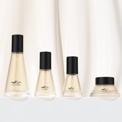 New skin care glass packaging material 30ML liquid foundation essence empty bottle 30G cream sub-bottle imitation stone sprinkle point process