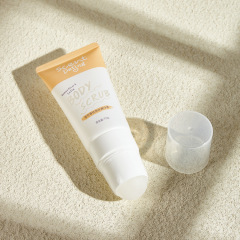 Customized white 75g scrub PE hose bottle with switch plastic single ball hose packaging material