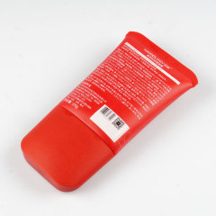 Customized red silicone neck cream packaging material 100g double roller hose