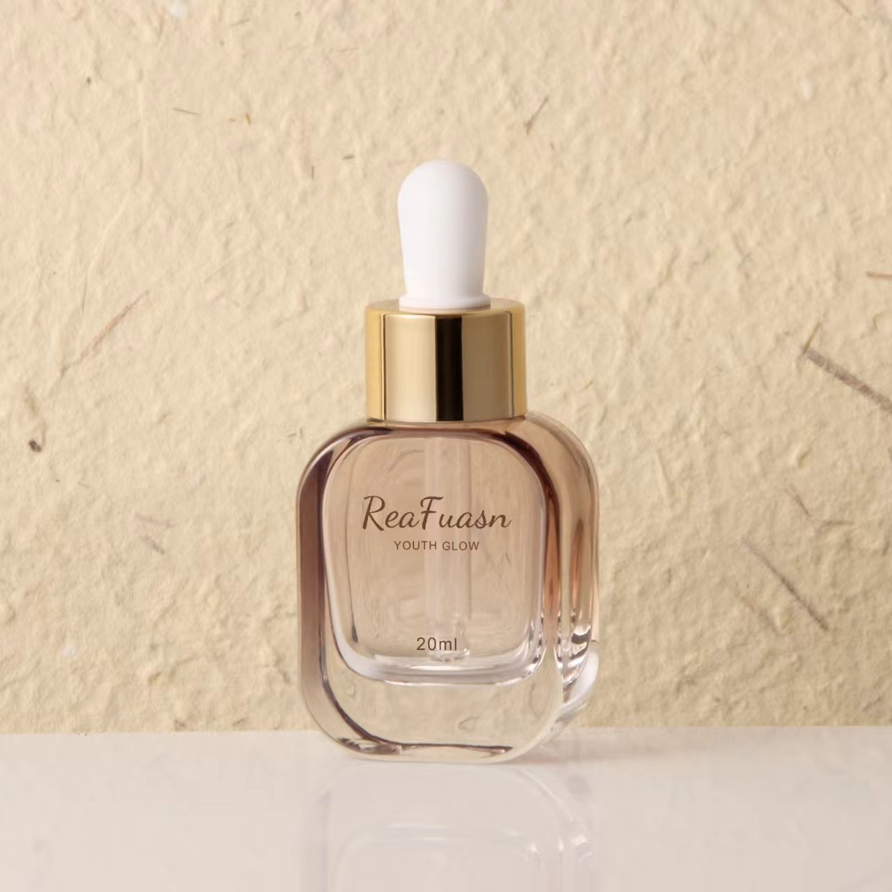 Cosmetic glass packaging material 20ML square flat dropper essence bottle original liquid empty bottle sub-bottling essential oil sub-bottling