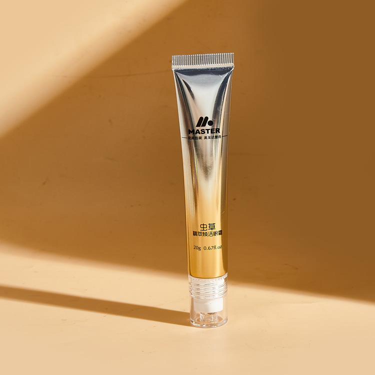 Skin care packaging custom D19PE hose aluminum plastic tube with three ball massage head 5g-20g